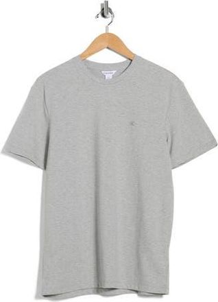 Calvin Klein Classic Fit Heathered Stretch Cotton Piqu&eacute; T-Shirt in Grey Heather at Nordstrom Rack, Size Xx-Large