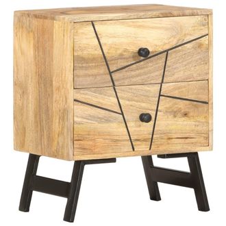 vidaXL Mesita De Noche De Madera Maciza De Mango 40x30x50 Cm Vidaxl