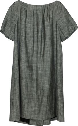 Giambattista Valli Gathered Dress in Grey Virgin Wool