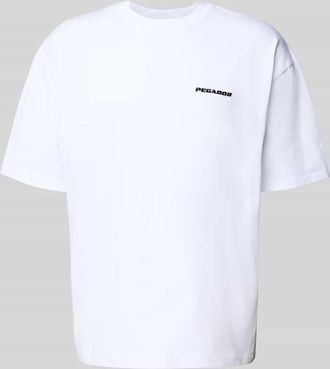 Pegador Oversized T-Shirt mit Label-Stitching in Weiss, Größe XXL