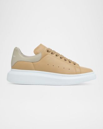 Alexander McQueen Men & apos;s Oversized Soft Leather Sneakers