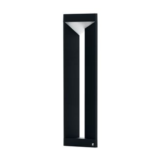 Loops IP54 Outdoor Bollard Light Modern Black Aluminium 10W Built in LED Lamp Post