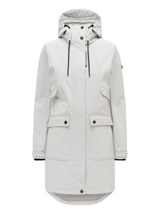 Navahoo dames softshell tussenjas Morgennebel met capuchon