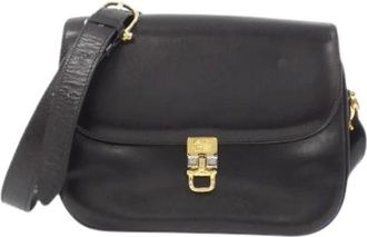 Celine Pre-owned Cross Body Bags, female, Black, Size: ONE SIZE Pre-owned Leather Shoulder Bag