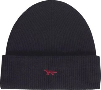 Maison Kitsun&eacute; Gorro Fox Head - Accessories - Hombre - Azul - ONE SIZE