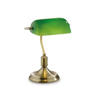 Ideal Lux L&aacute;mpara de mesa Lawyer bru&ntilde;ida D260xH380mm