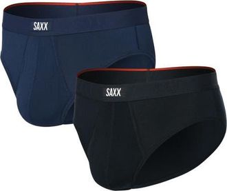 Saxx Assorted 2-Pack Vibe Xtra Soft Comfort Briefs in Black/Navy at Nordstrom, Size Large