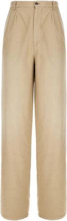 Maison Margiela Wide Broek - Heren - Wijde Broeken - Beige - L - Katoen - Broeken
