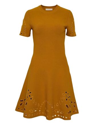 Ulla Johnson Fania eyelet-embellishment mini dress - Brown