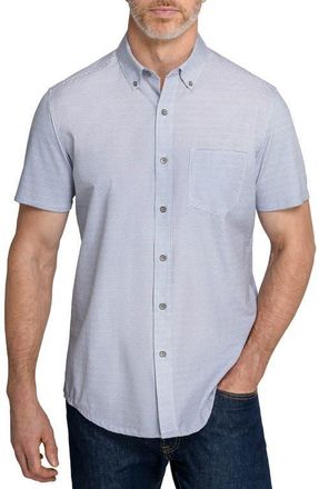 W.R.K Square Reworked Short Sleeve Button-Down Shirt in Grey at Nordstrom, Size Xx-Large