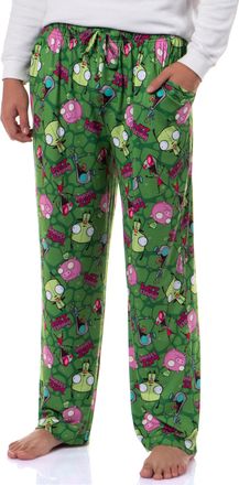Intimo Invader ZIM Adult ZIM Gir and Pig AOP Tossed Print Sleep Pajama Pants Loungewear Sleepwear for Men Women, Invader Zim, 3XL
