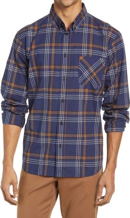 Billy Reid Tuscumbia Shirt Mens Navy Plaid Long Sleeve Button-Down GBO58