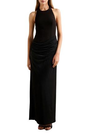 Ever New Lulu Halter Gown in Black at Nordstrom, Size 14