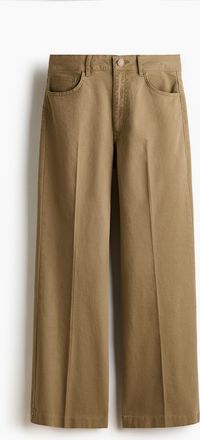 H&M Bootcut-Hose aus Baumwollcanvas - Green