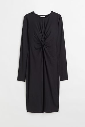 H&M MAMA Drapiertes Jerseykleid - Schwarz