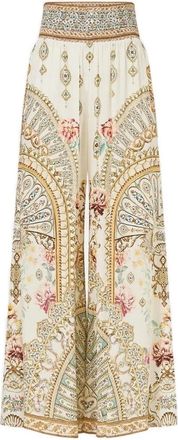 Camilla Shirred floral-print palazzo pants - women - Silk - S - Neutrals