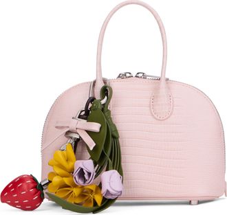 Self Portrait Womens Mini Handbag Pink Calfskin Handbags Hand Bags