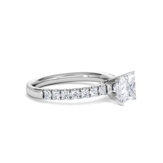 The Diamond Store 2.10ct Katerina Lab Princess Diamond Engagement Ring Platinum F/VS1