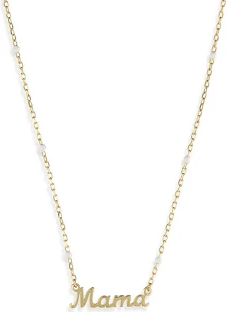 Argento Vivo Enamel Mama Pendant Necklace in Gold at Nordstrom Rack