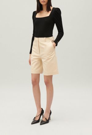 Claudie Pierlot Bermuda coton beige clair