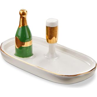Tag Champagne Ring Holder Dish White Multi Earthenware Everyday at Nordstrom