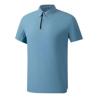 Li-Ning Logo Training Polo Shirt Blue APLS033-3