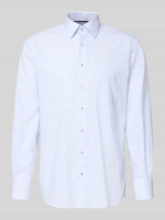 Eterna Regular Fit Freizeithemd mit Brusttasche Modell Kent in Bleu, Größe 40