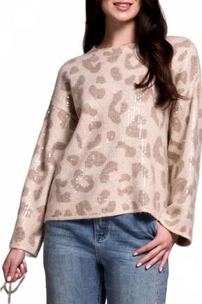 Tribal Long Sleeve Crew Neck Sweater In Sandstone