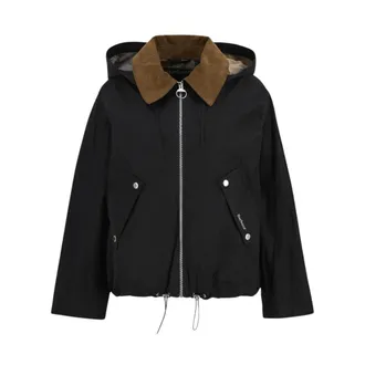 Barbour Light Jackets, female, Black, Size: M Weaver Showerproof Jacket