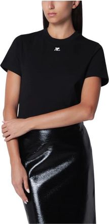 Courr&egrave;ges Mujer, Camisetas, Negro, Talla: S
