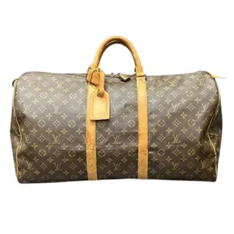 Louis Vuitton Vintage, unisex, Bruin, ONE Size, Pre-owned Keepall 55 Monogram Boston Bag