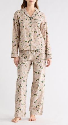 Tart Kalin Champange Print Brushed Jersey Pajamas in Beige at Nordstrom Rack, Size X-Large