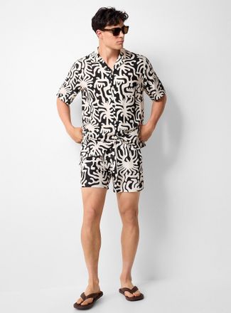 OAS Mens Loefy fluid abstraction camp shirt