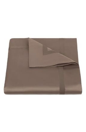 Matouk Nocturne Duvet Cover in Mocha at Nordstrom, Size King