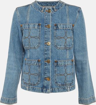 Sandro Blue Button Front Jacket