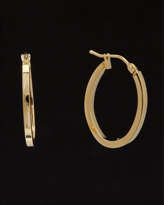 Italian Gold, Inc 14K Italian Gold Flat Oval Hoops