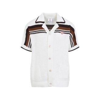 Casablanca Crochet-knit Striped Shirt