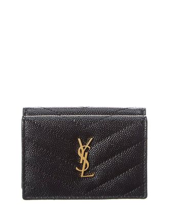 Saint Laurent Cassandra Leather French Wallet