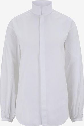 Bourrienne Paris X Mao-Kragen Popeline Hemd mit Puff&auml;rmeln Poetesse