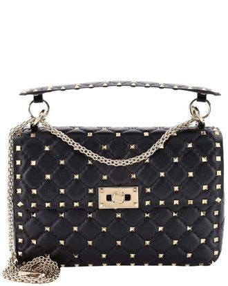 Valentino Rockstud Spike Flap Bag Quilted Medium (Authentic Pre-Loved)