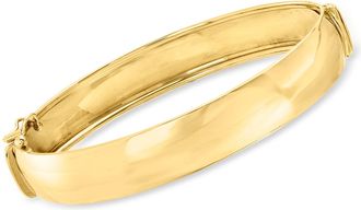 Ross-Simons Italian 14kt Yellow Gold Bangle Bracelet With Box Clasp