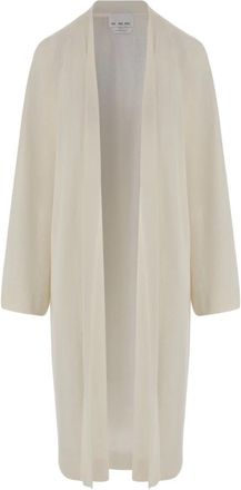 SA SU PHI Lange Open Kasjmier en Zijde Knit - Dames - Cashmere truien - Wit - XL - Kasjmier - Truien & Vesten