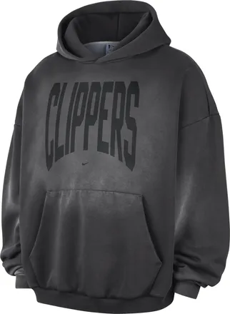 Nike Mens LA Clippers Standard Issue Therma-FIT Fleece Basketball Pullover Hoodie in Grey | II6012-099