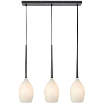 Markslöjd Salut - Lámpara colgante de techo con 3 barras de luz Negro, E14 - Markslojd