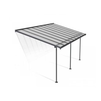 Palram Patio Cover Sierra 3 x 5.46 Clear - L555 x W299 x H305 cm - Grey