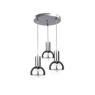 Netlighting Ice Cluster Pendant Ceiling Light Silver 30cm 3x E27