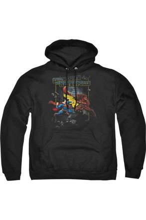 Gildan Superman Showdown Adult Pull Over Hoodie / Hooded Sweatshirt