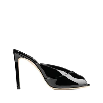Jimmy Choo London Brigitte Mule 100 Peep-toe Mules
