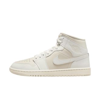 Nike Nike Womens Air Jordan 1 Mid Sneaker, Legend Light Brown/Sail-muslin, 4.5 UK