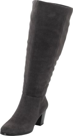 Sheego Weitschaftstiefel SHEEGO, Damen, Gr. 38, XXL-Schaft, grau, Lederimitat, Polyester, Schuhe Weitschaftstiefel